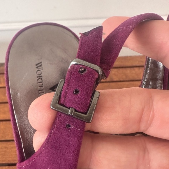 Worthington women's purple sling back platform heels size 9 - Picture 8 of 9